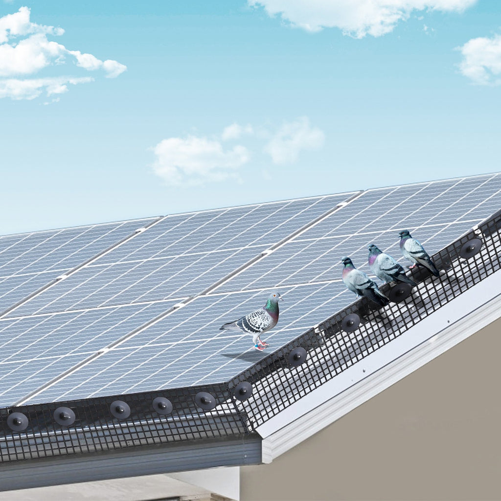 VEVOR 8InchX100ft Solar Panel Bird Guard, Critter Guard Roll Kit With Rust-proof PVC Coating, Solar Panel Guard With 50pcs Tire Wires,