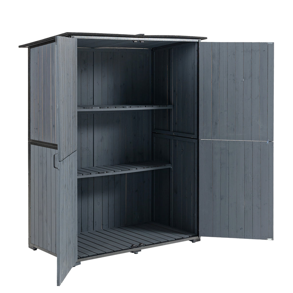 The Storage Shed Is Made Of A Sturdy Metal Frame And Durable Fir Wood, Which Is Sturdy And Durable. The Entire Frame Is Weather-resistant, Making It An Ideal Choice For Your Outdoor Living Space. The