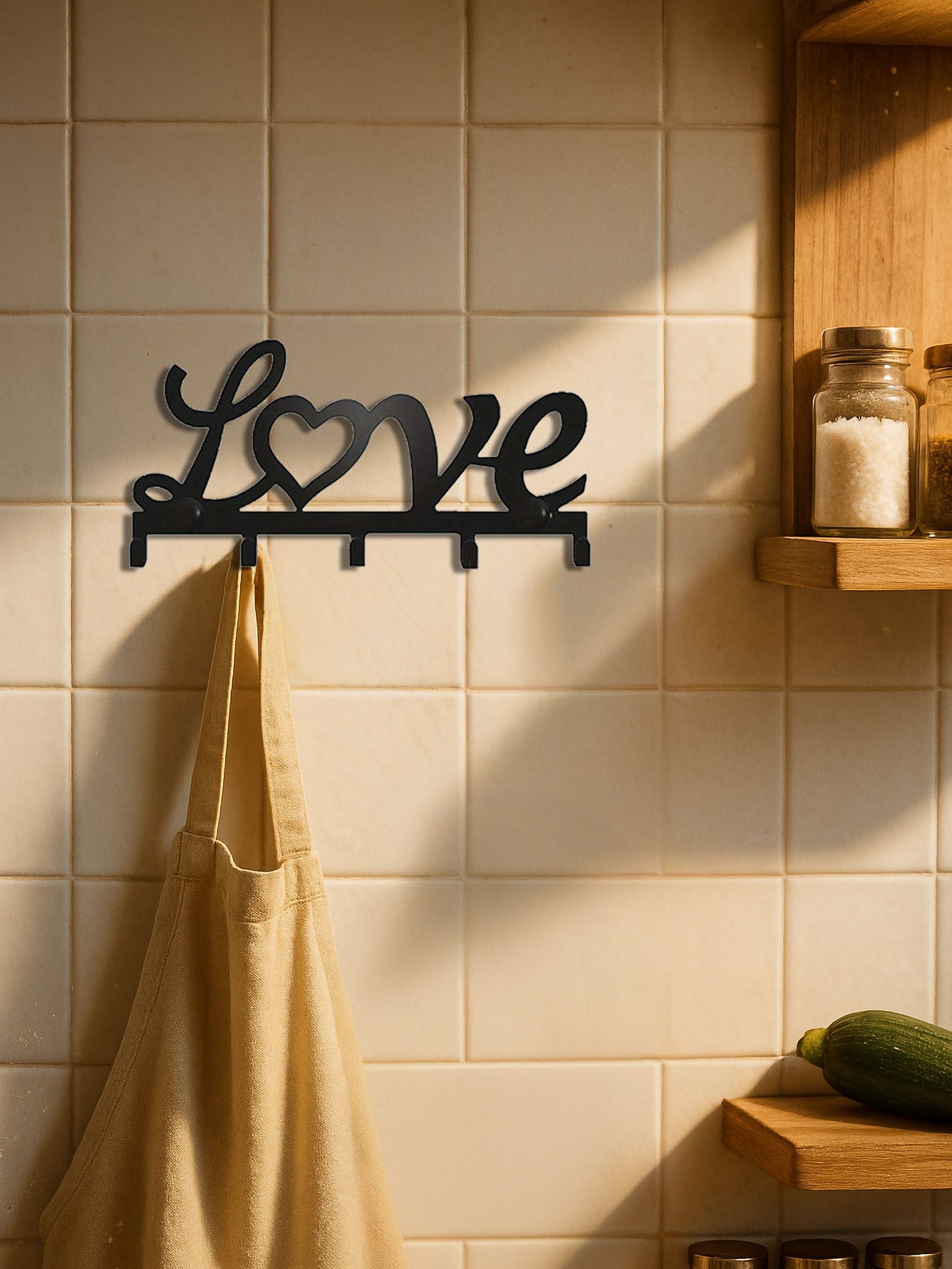 Wall-Mounted Metal Rack Multifunctional Key Holder, Practical Decor Highlight