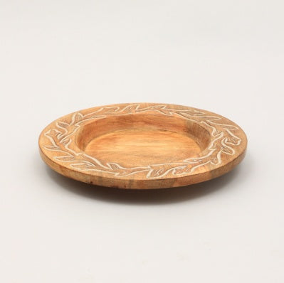 Handcrafted 13 Wood Charger Plate  Wooden Dinning Placemat Artisan Wood Tableware