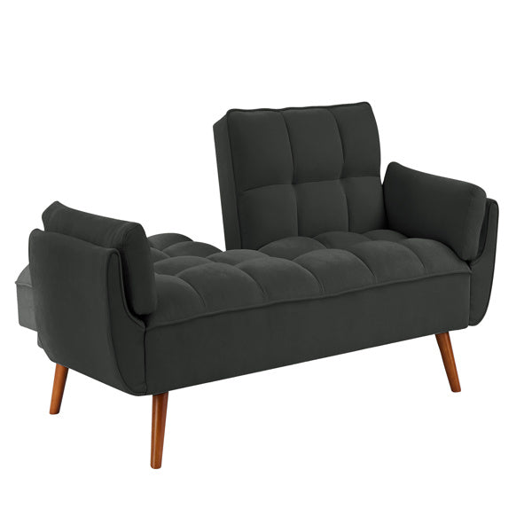 Linen Sofa Furniture With Adjustable Backrest And Easy Assembly Lounge Chair - Dark Gray