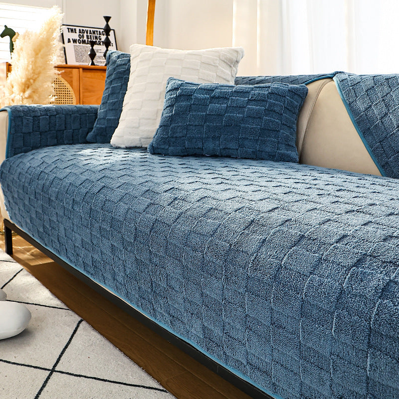 Sofa Cushion Plush Winter Antislip Simple Modern Cushion