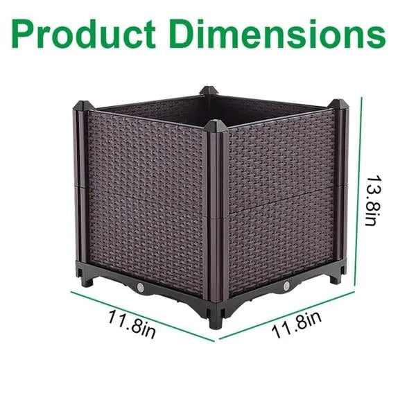 Raised Garden Bed Planter For Outdoor Plants Plastic Planters Box Elevated Garden Boxes Plant Pots Of Garden Patio Balcony Deck To Planting Flowers Vegetables Tomato And Herbs