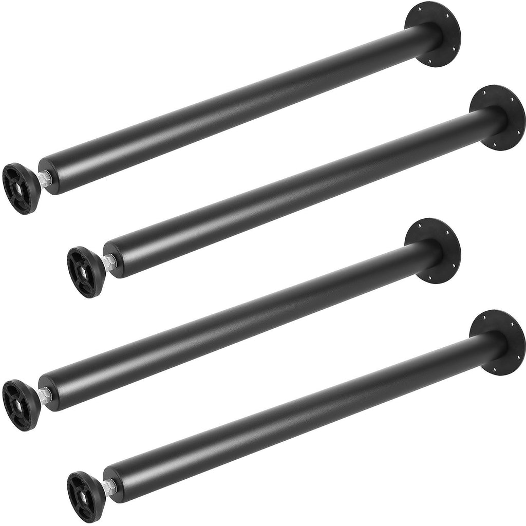 VEVOR 30Solid Steel Adjustable Desk Legs Office Table Furniture Set Of 4 Black