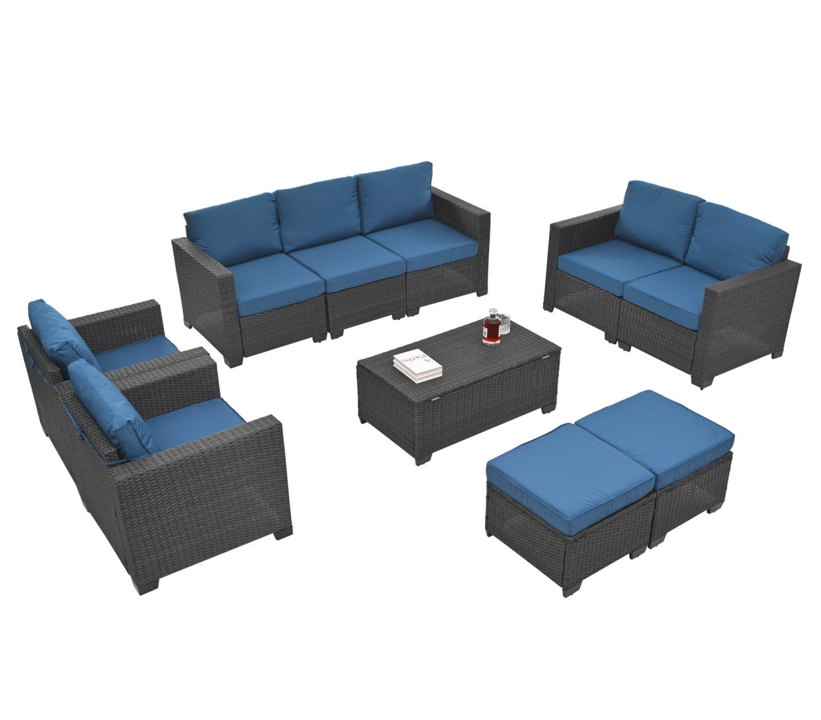 Outdoor 10 Piece Patio Furniture Set