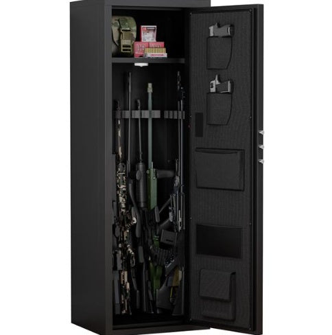 Heavy, Large 5-8 Guns, Black Gun Cabinet With Electronic PIN Keypad Lock, Unassembled Metal Rifle Safety Cabinet, Safe Deposit Box-It Is Forbidden To Sell On The Temu Platform