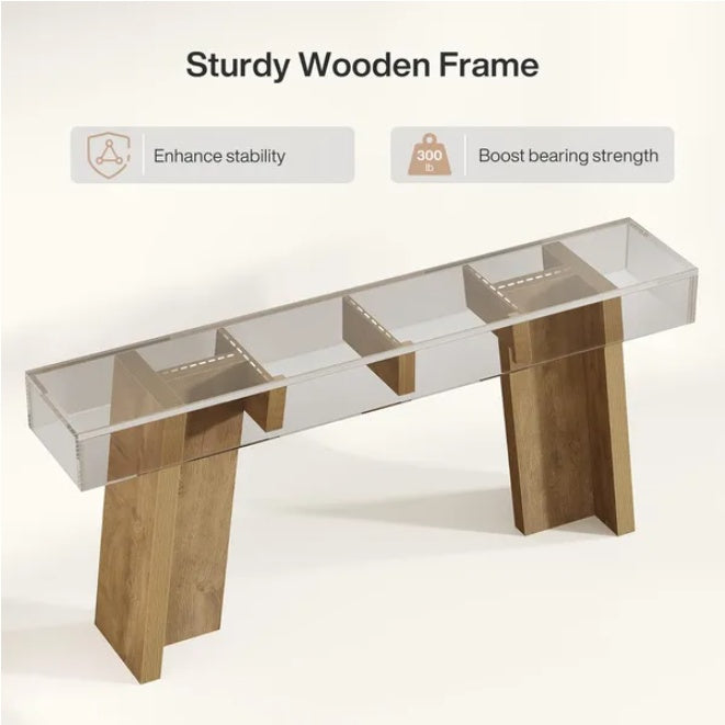 Farmhouse Narrow Entryway Table Behind The Couch For Living Room