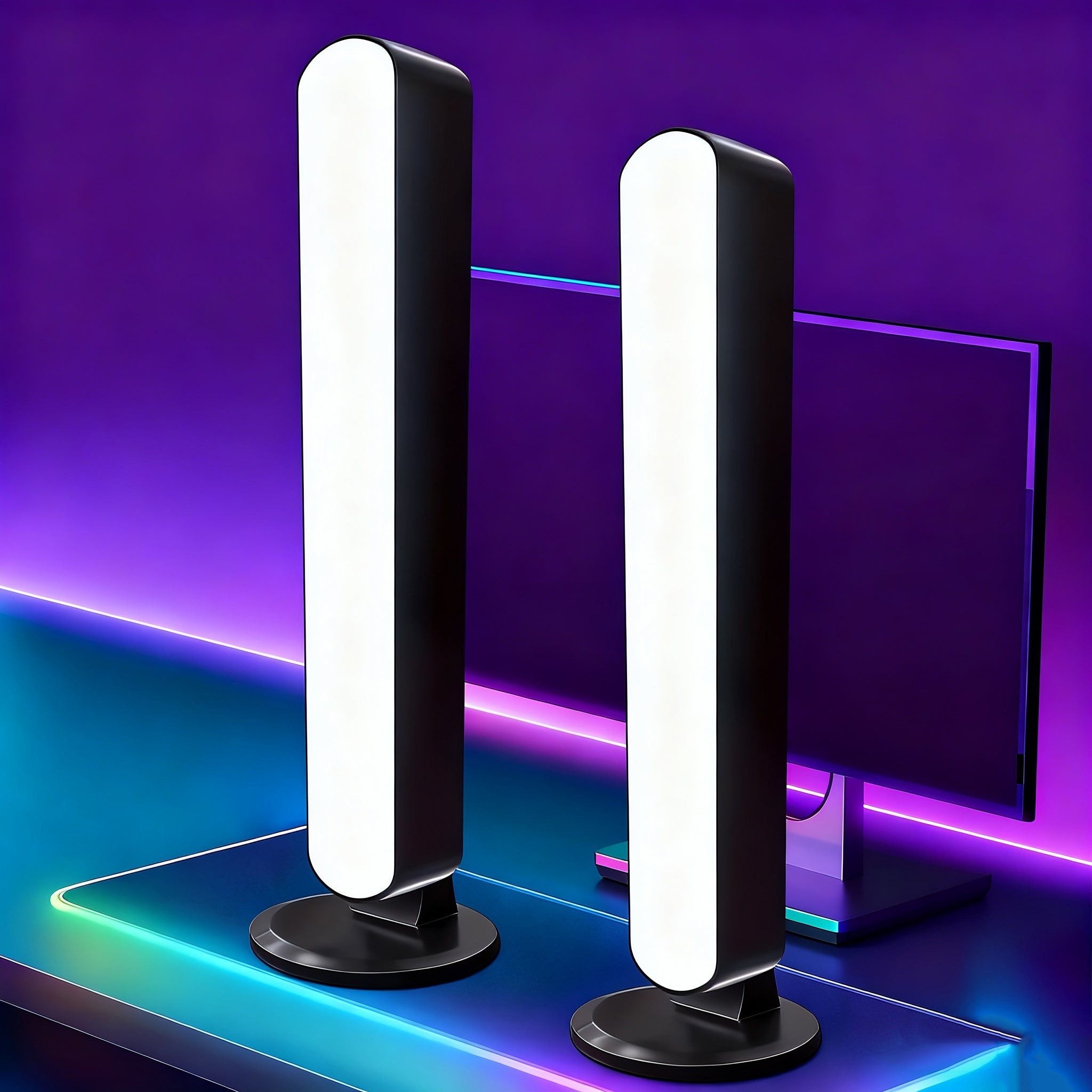 Desk Ambient Light With Remote Control, Room Decor Essential, RGB Color-Changing LED Light, Perfect For Living Rooms, Bedrooms, And Bars, Place Beside Computers Or TVs Holiday Decor, Home Decor