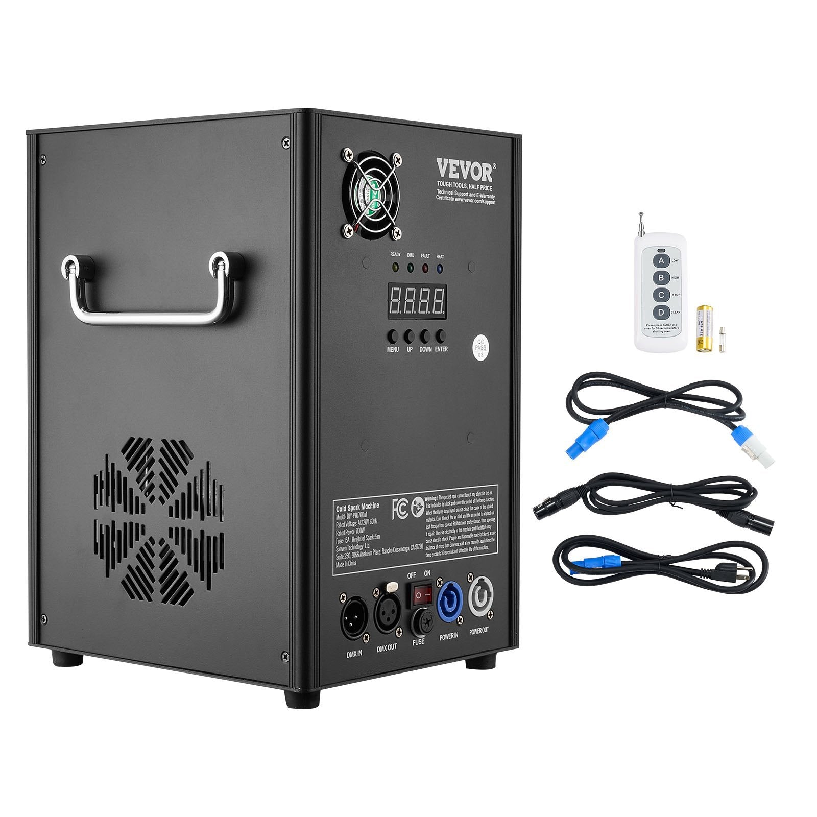 VEVOR Cold  Firework Machine 700W 6.6-16.4ft Stage DJ Wedding Event Party