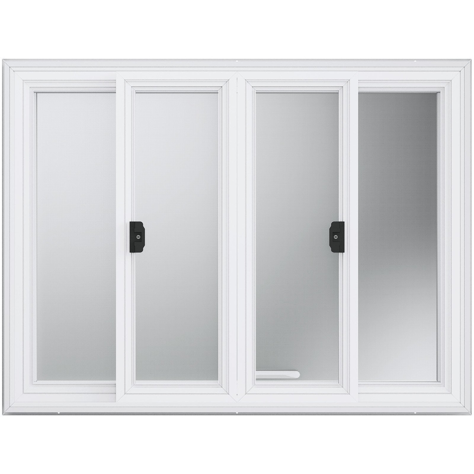 VEVOR Concession Window, Aluminum Alloy Food Truck Service Window With 4 Horizontal Sliding Windows & Awning Door & Drag Hook, Up To 85 Degrees Serving Window For Food Truck Concession Trailer