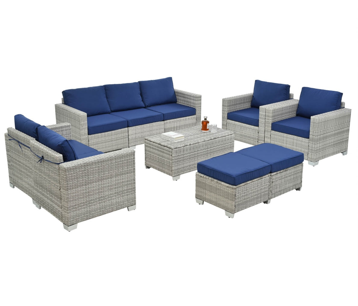 Outdoor 10 Piece Patio Furniture Set