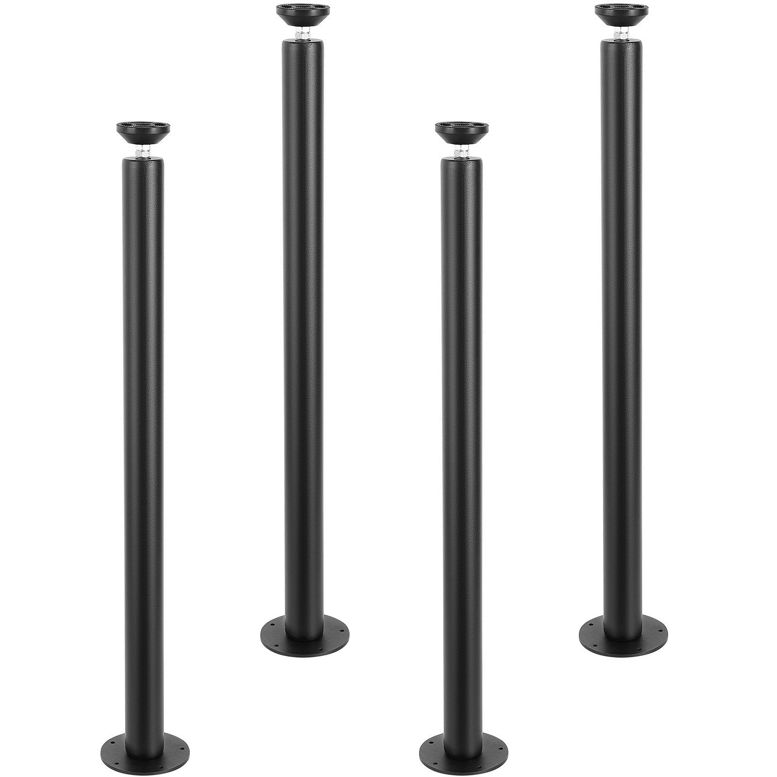 VEVOR 30Solid Steel Adjustable Desk Legs Office Table Furniture Set Of 4 Black