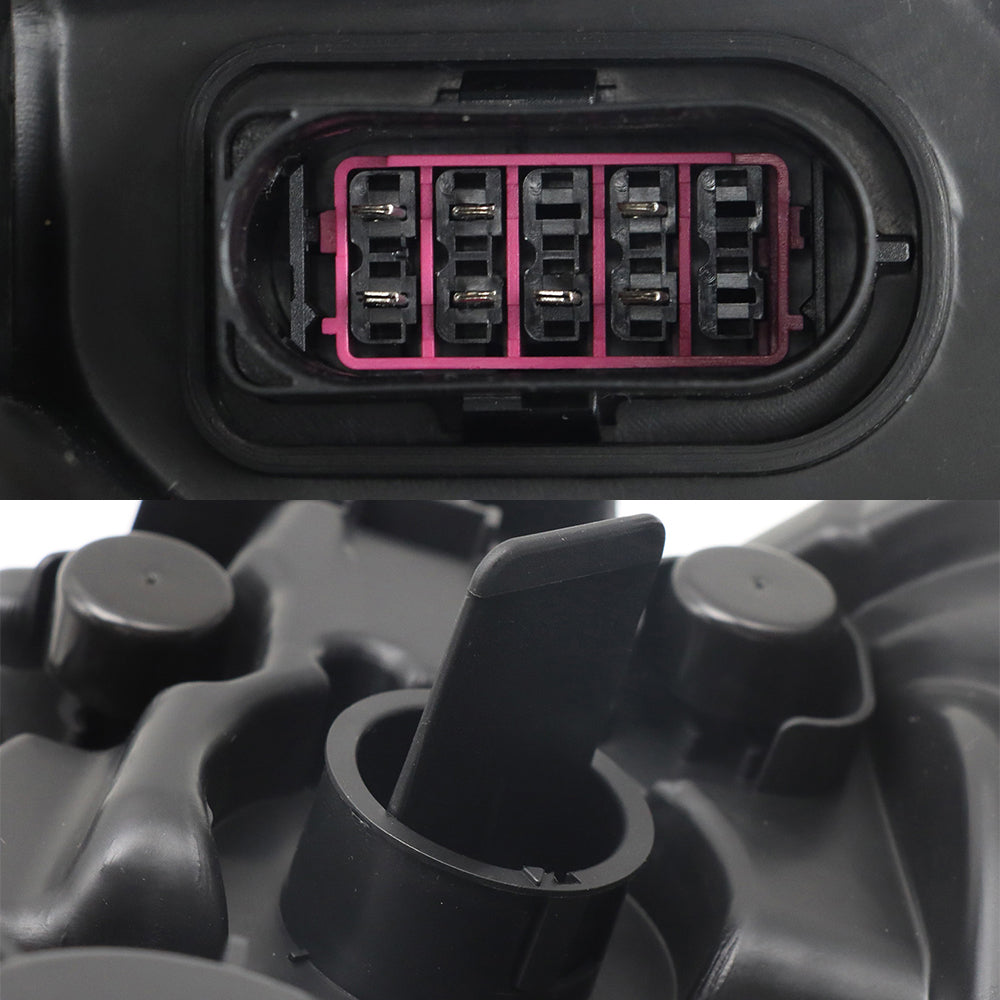 Black Headlights Compatible With Kenworth T680 2013-2021 Included Bulbs Passenger Side