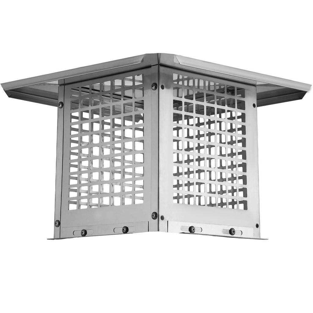 VEVOR Chimney Cap, 9 X 9 Inch, 304 Stainless Steel Fireplace Chimney Cover, Not Easily Toppled & Practical Accessories & Easy Installation, Fits Mesh Flue Covers Outside Clay Flue Shingles, Silver