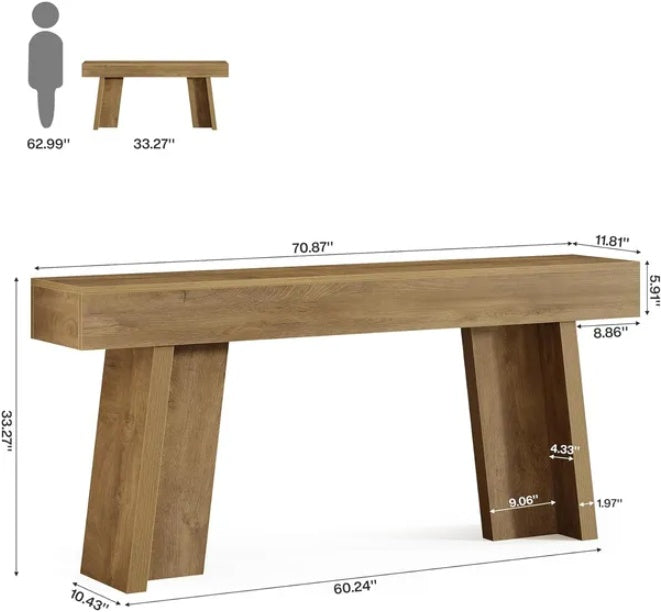 Farmhouse Narrow Entryway Table Behind The Couch For Living Room