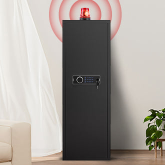 Heavy, Large 5-8 Guns, Black Gun Cabinet With Electronic PIN Keypad Lock, Unassembled Metal Rifle Safety Cabinet, Safe Deposit Box-It Is Forbidden To Sell On The Temu Platform