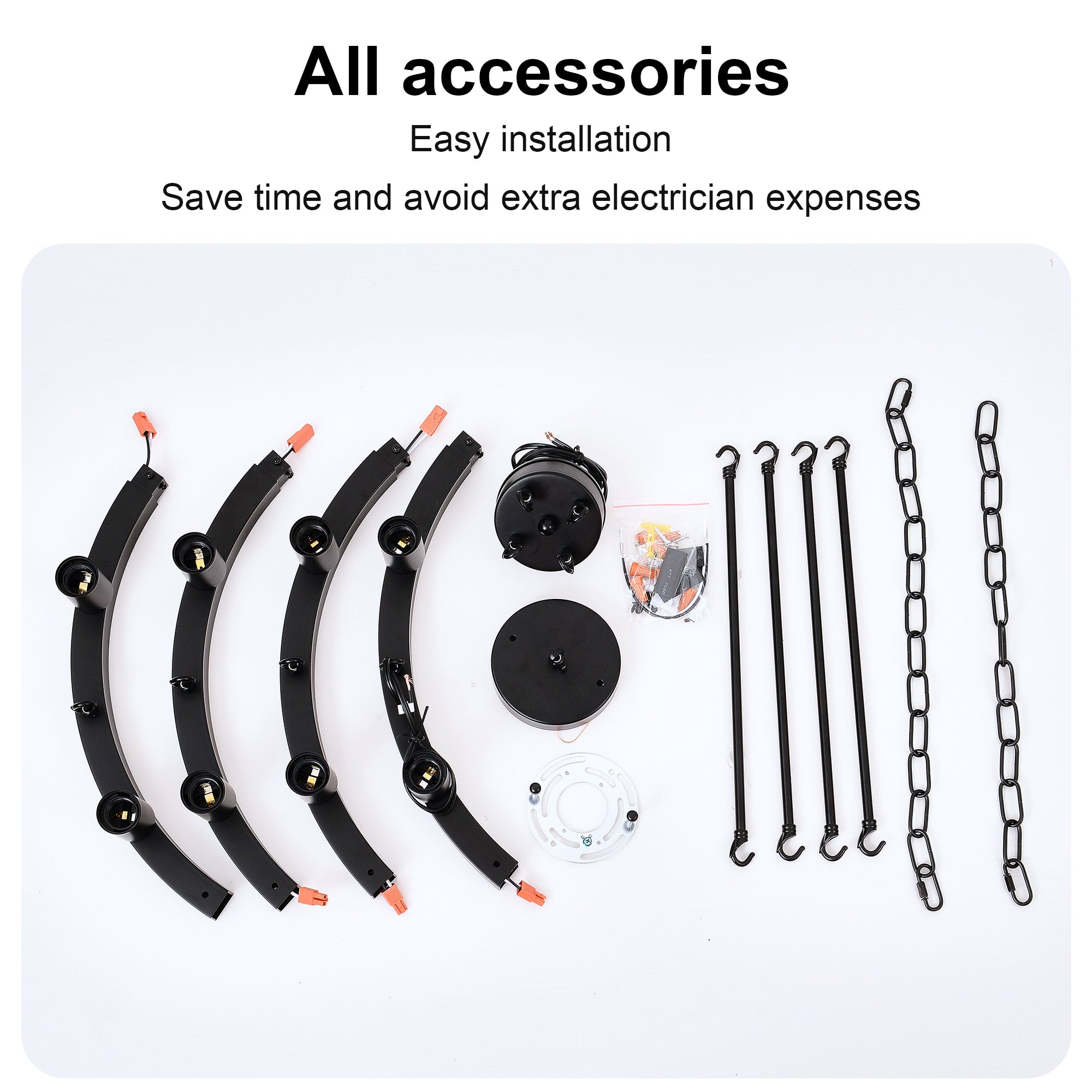 8-Light No Bulbs Matte Black Wagon Wheel Chandelier Farmhouse Modern Small Round Chandelier For Living Room Kitchen Island Foyer Hallway Entryway Bedroom Dining Room Light Fixture Ceiling Hanging