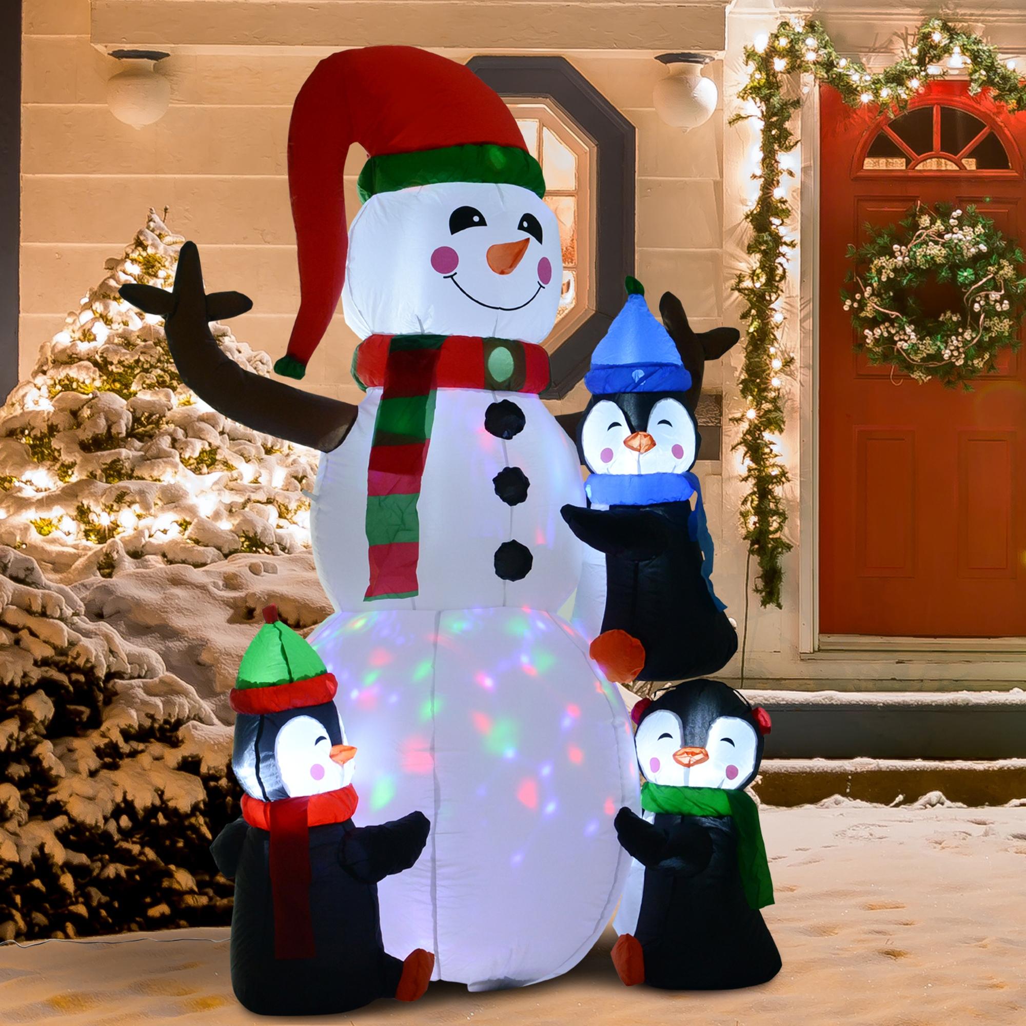 8’ Christmas Inflatables Outdoor Decorations Snowman