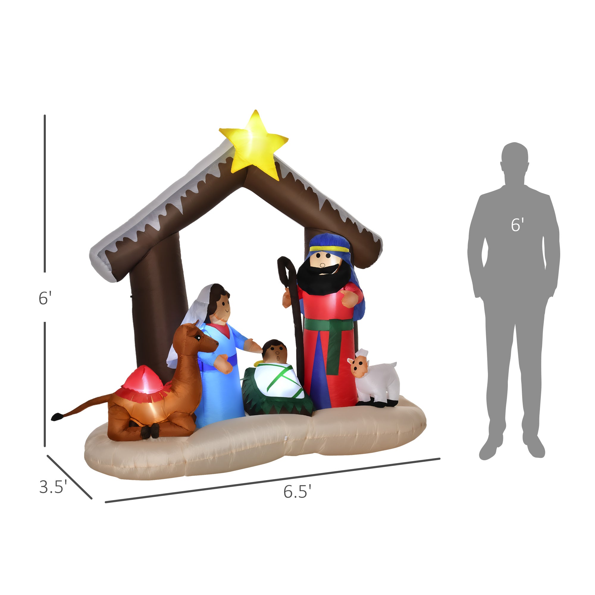 6' Christmas Inflatable Nativity Scene