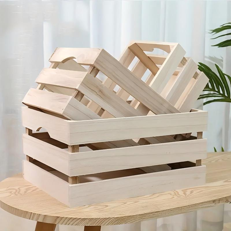 Three-piece Set Of Large Wooden Decorative Storage Boxes, Suitable For Weddings, Birthday Parties, Christmas And Thanksgiving Decorations.