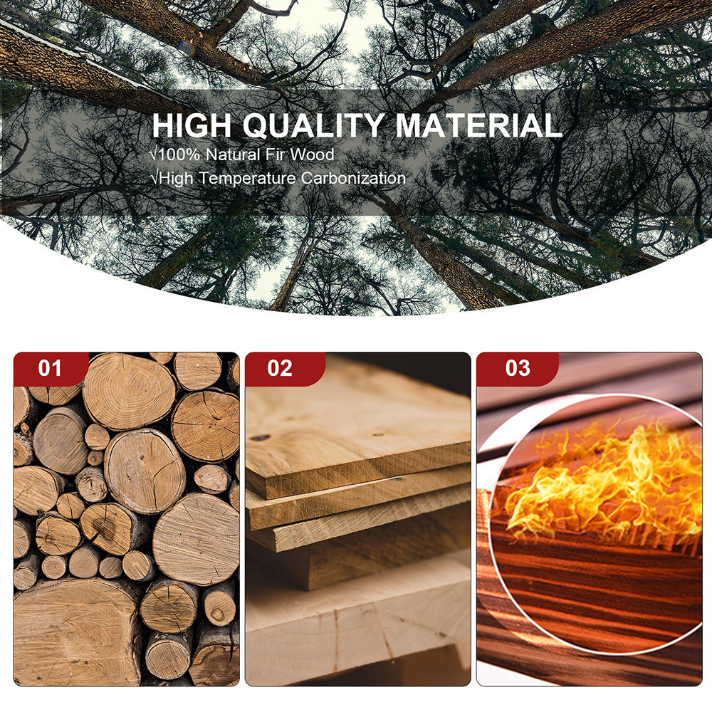 Wood Adirondack Patio Chair Bench With Center Coffee Table, Perfect For Lounging And Relaxing Outdoors Carbonized