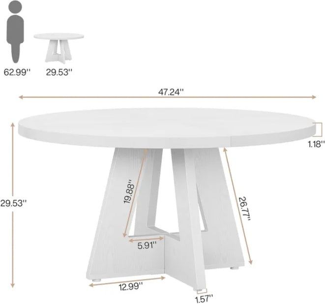White Farmhouse style Dining Table