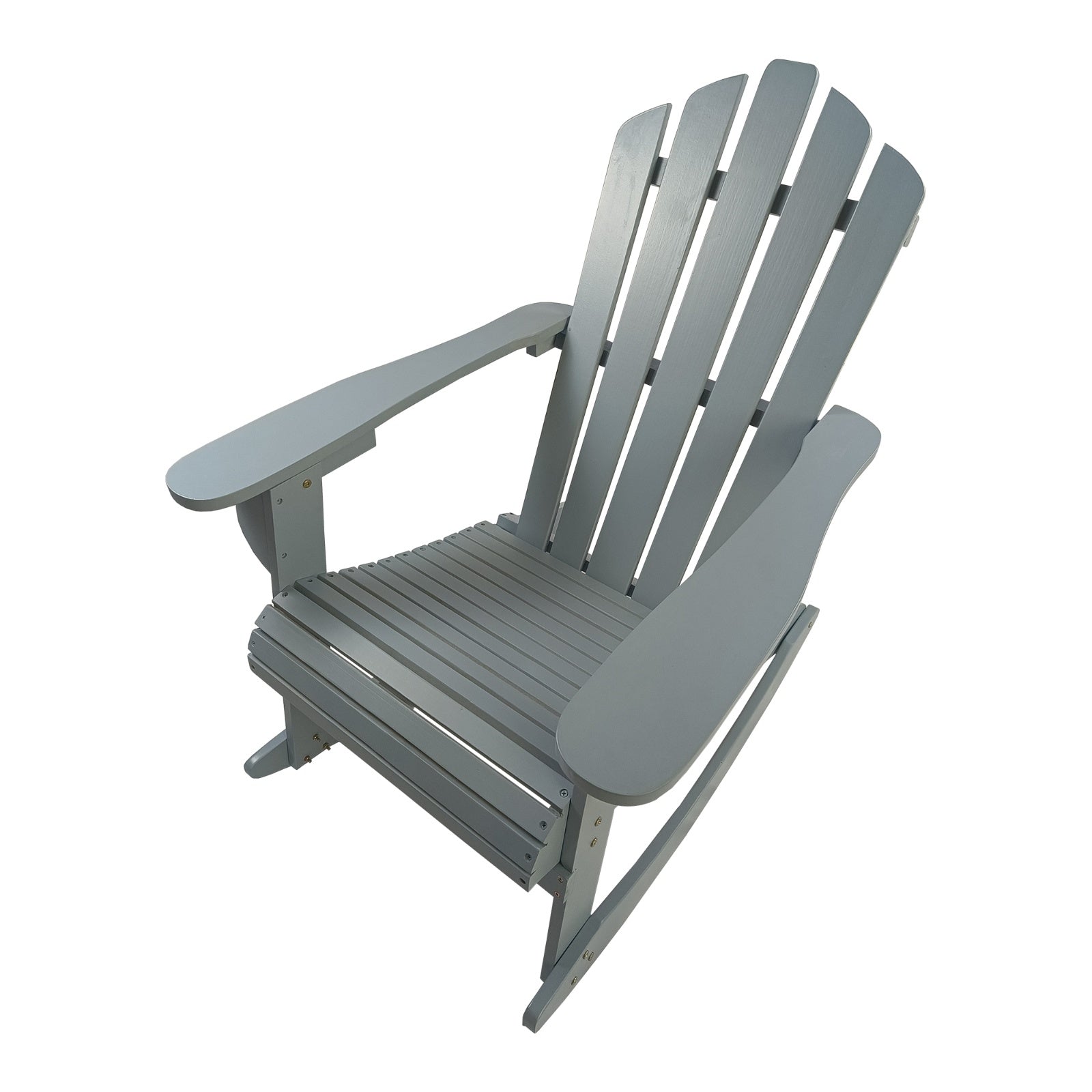 Reclining Wooden Outdoor Rocking Adirondack Chair,walnut