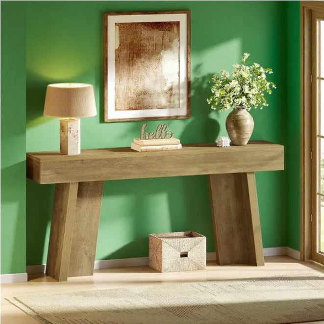 Farmhouse Narrow Entryway Table Behind The Couch For Living Room