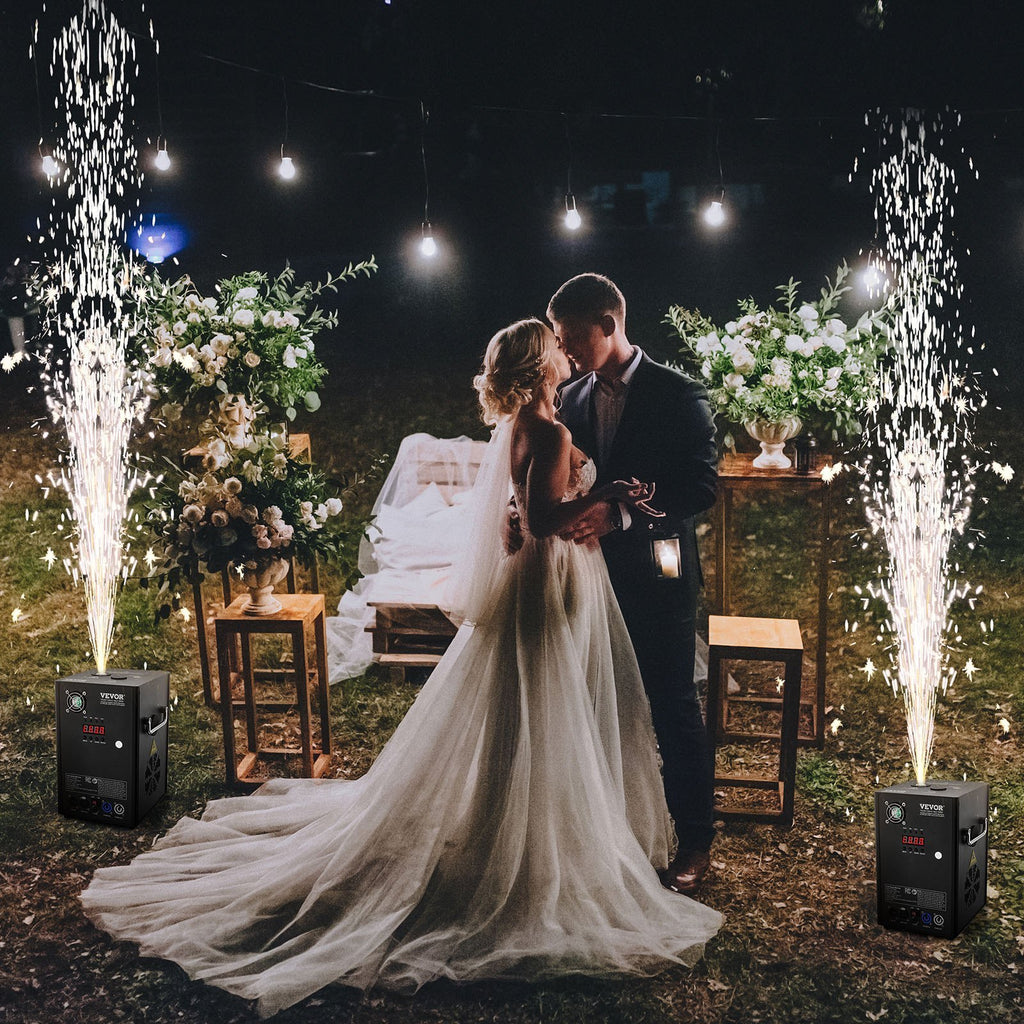 VEVOR Cold  Firework Machine 700W 6.6-16.4ft Stage DJ Wedding Event Party