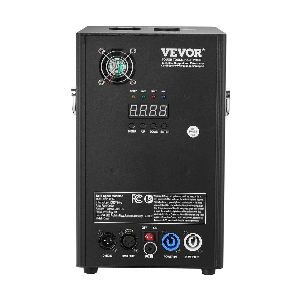 VEVOR Cold  Firework Machine 700W 6.6-16.4ft Stage DJ Wedding Event Party