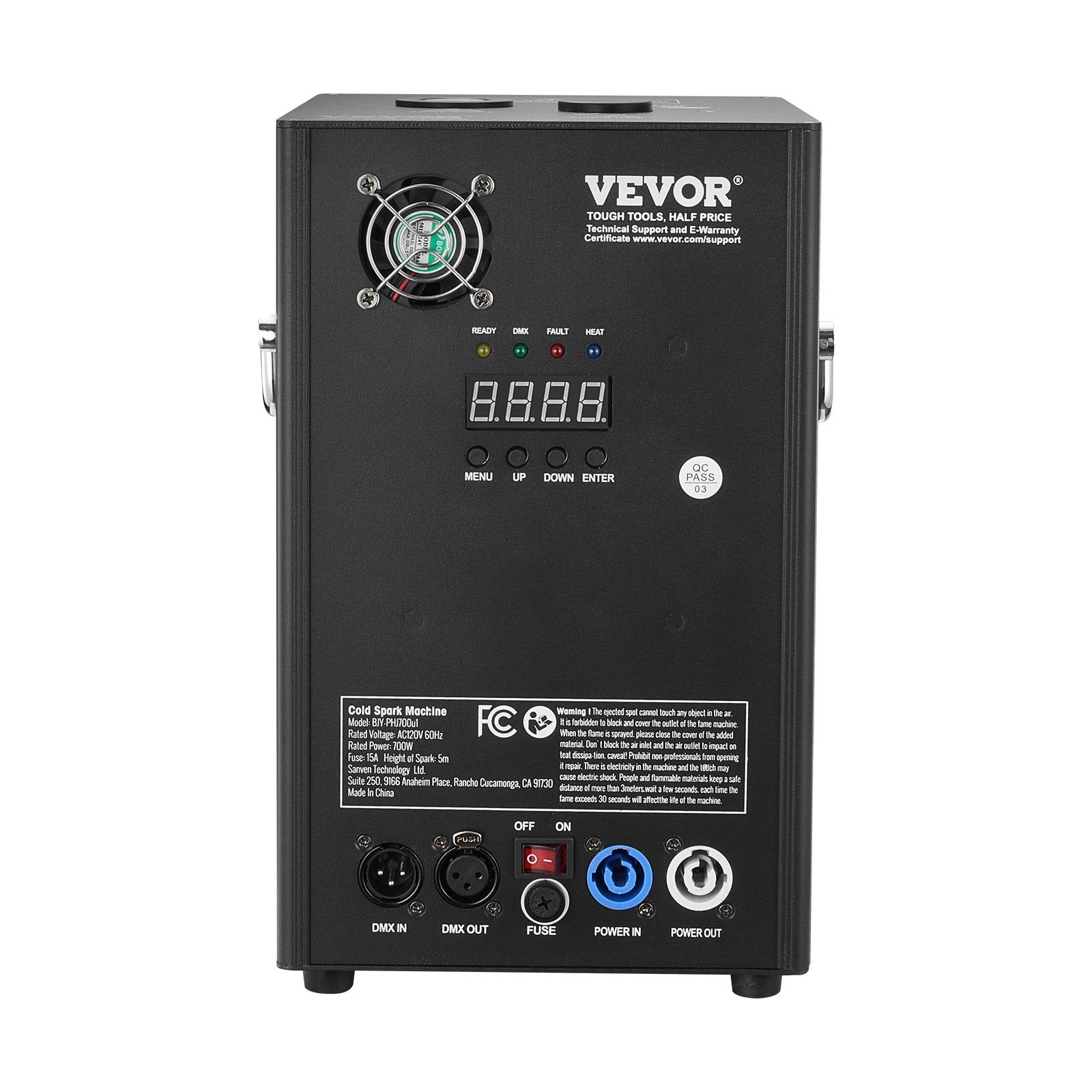 VEVOR Cold  Firework Machine 700W 6.6-16.4ft Stage DJ Wedding Event Party