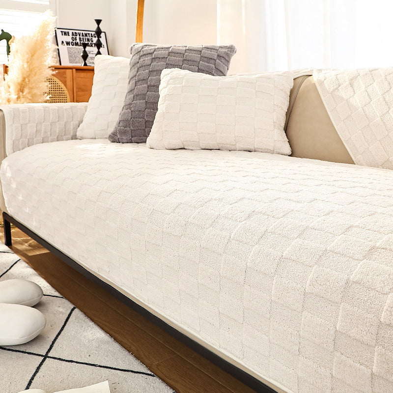 Sofa Cushion Plush Winter Antislip Simple Modern Cushion