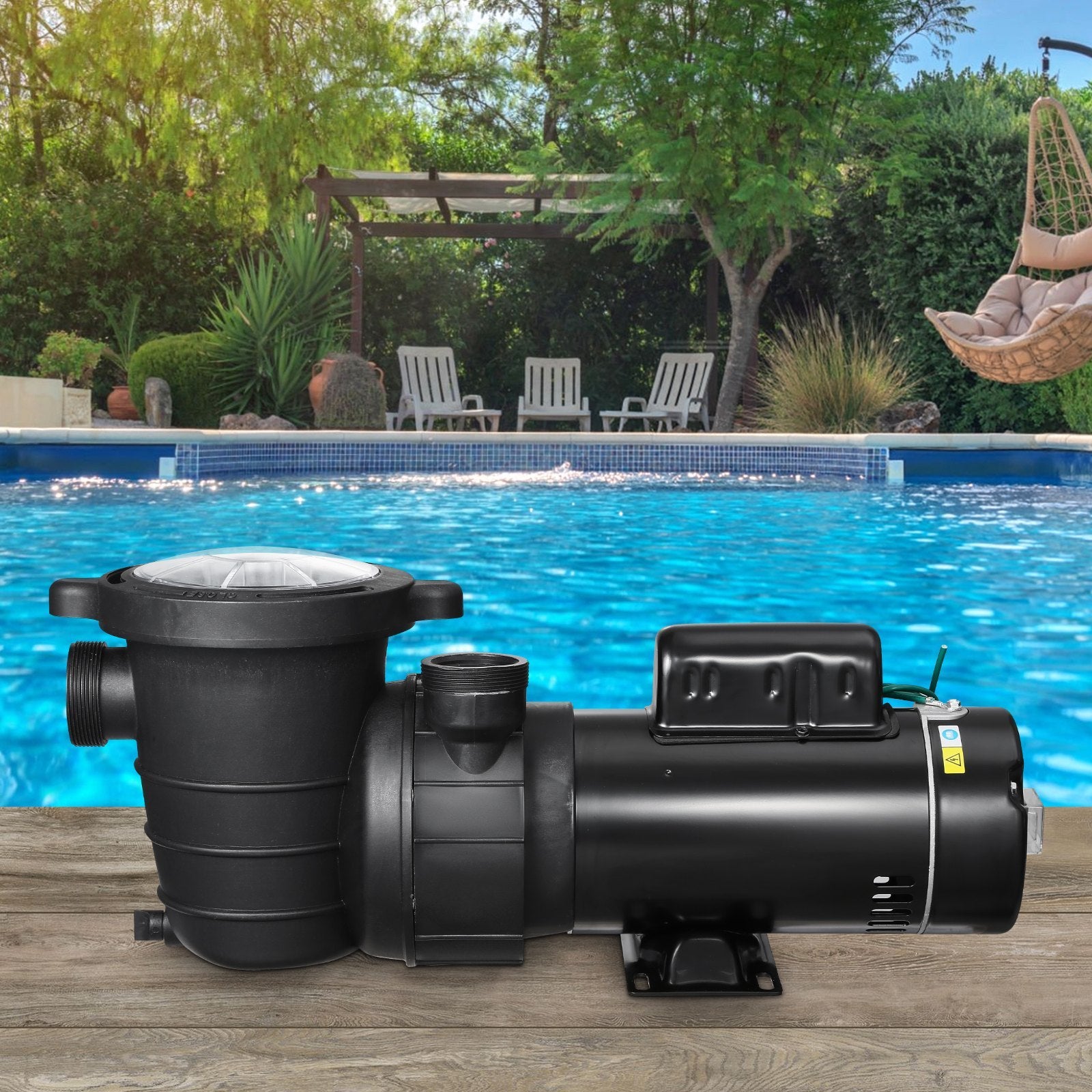 Above Ground Pool Pump 2HP/0.44HP Dual Speed Swimming Pool Pump 118 GPM/57 GPM