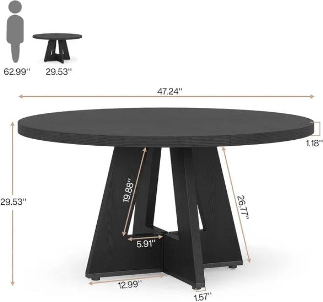 Black Farm House Dining Table