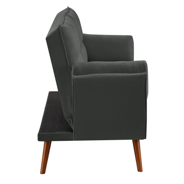 Linen Sofa Furniture With Adjustable Backrest And Easy Assembly Lounge Chair - Dark Gray