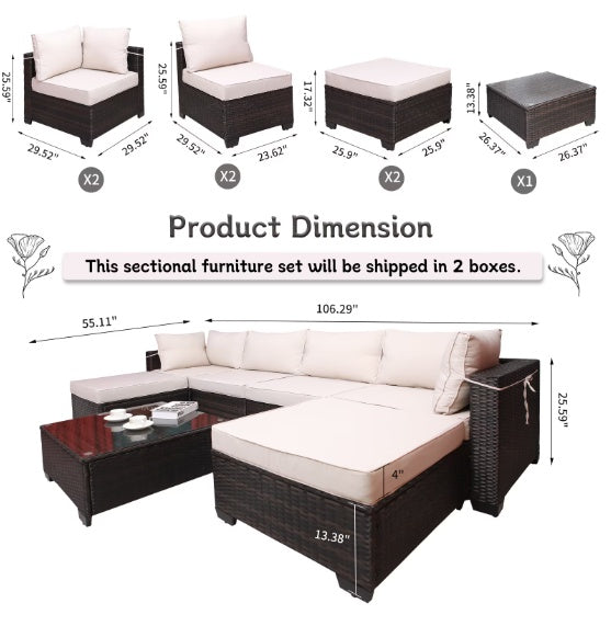 Outdoor Sofa Patio Furniture Set