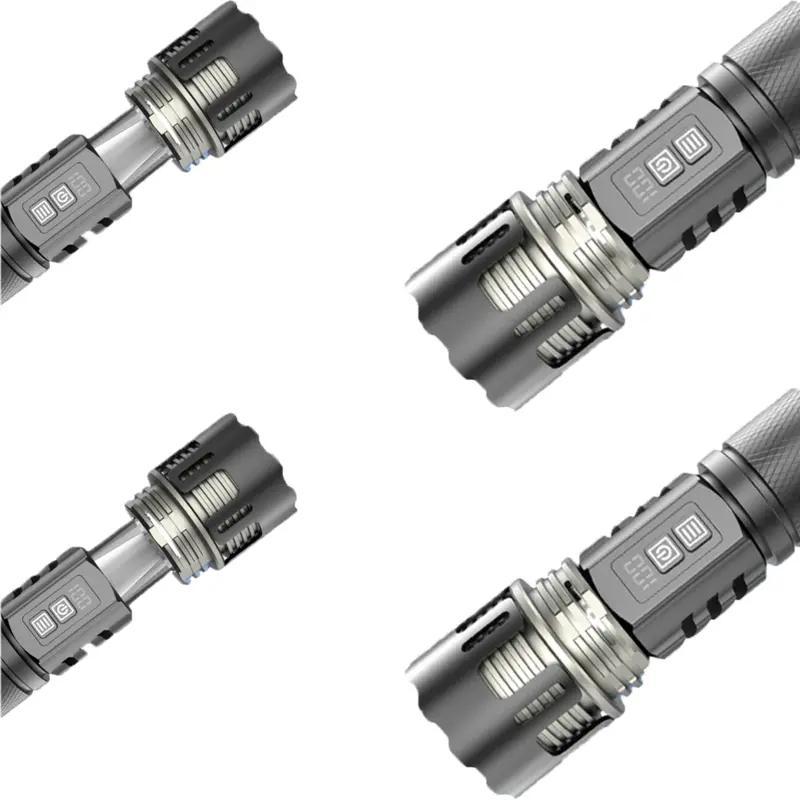 Black Friday Multi-functional High-Power All-in-One Variable Zoom Strobe Tactical Flashlight With Soft Camping Lamp