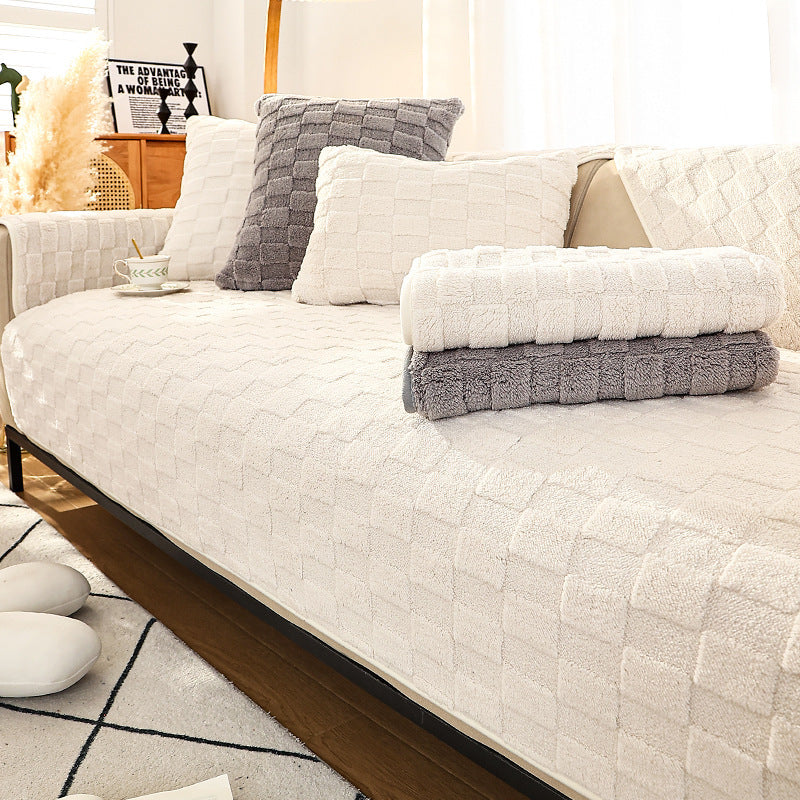 Sofa Cushion Plush Winter Antislip Simple Modern Cushion