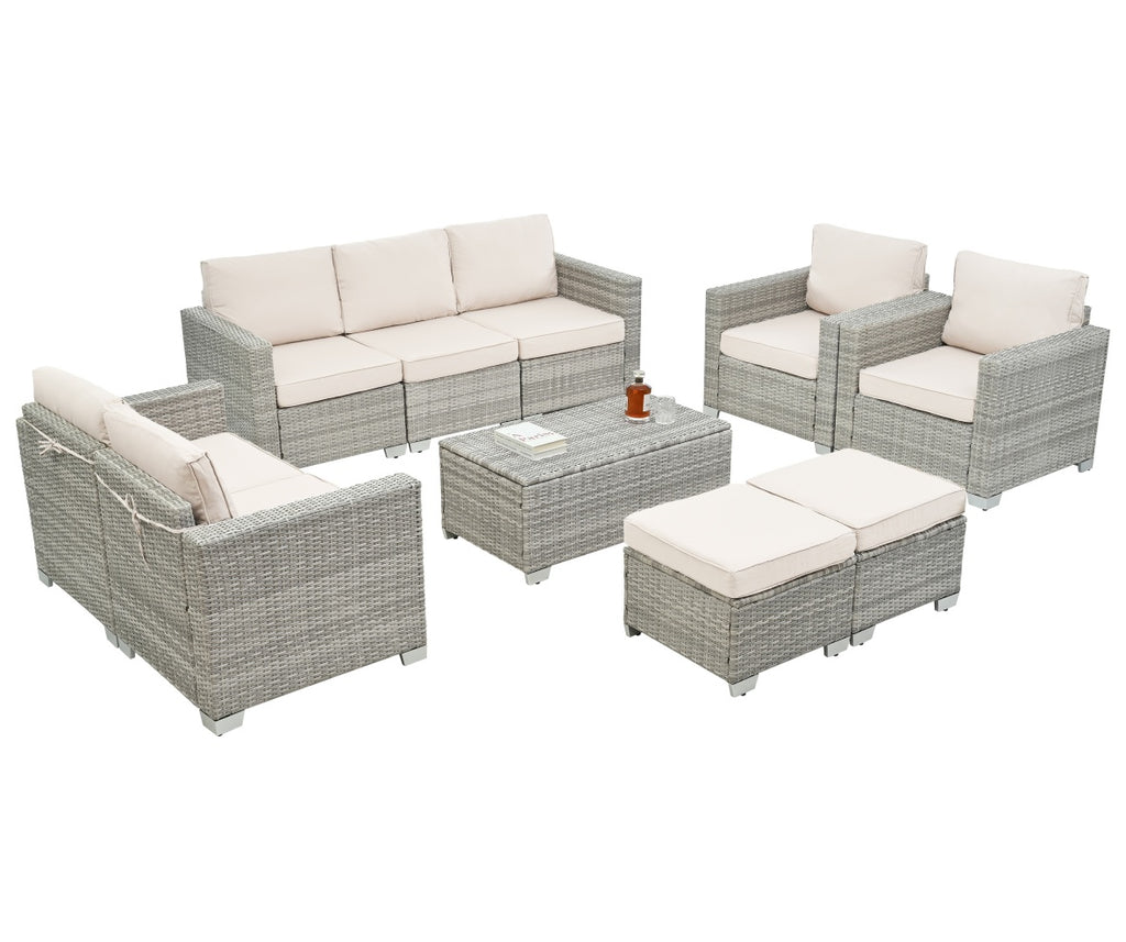 Outdoor 10 Piece Patio Furniture Set