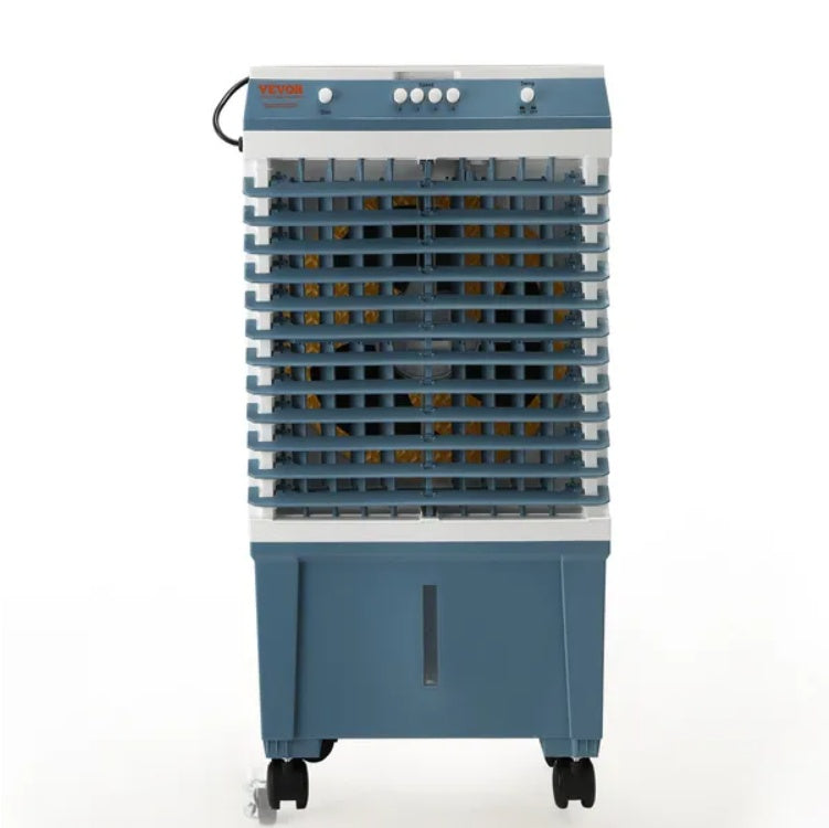 VEVOR Evaporative Air Cooler, Oscillating Swamp Cooler With Adjustable 3 Speeds, Portable Air Cooler For Indoor Outdoor Use