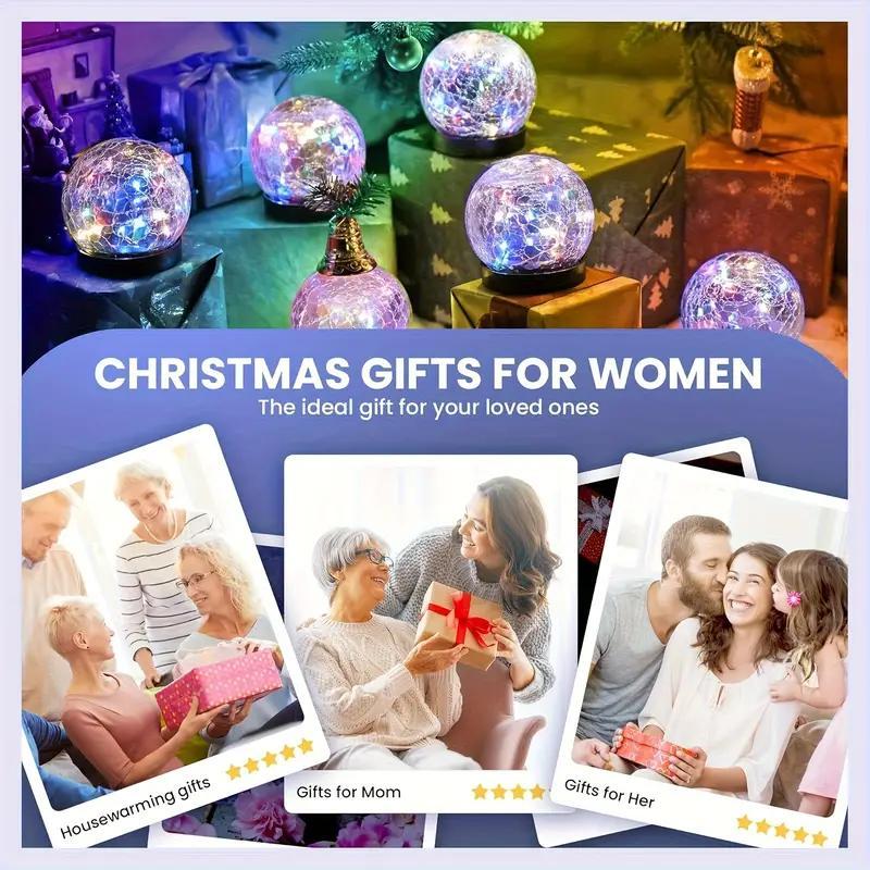 Solar Powered Outdoor Shatterproof High-quality Glass Ball Light With Ground Stakes. Automatic On Off Sensor. Warm, Soft Light Illuminates Patios, Terraces, And Lawns. Suitable For Weddings And Hallow