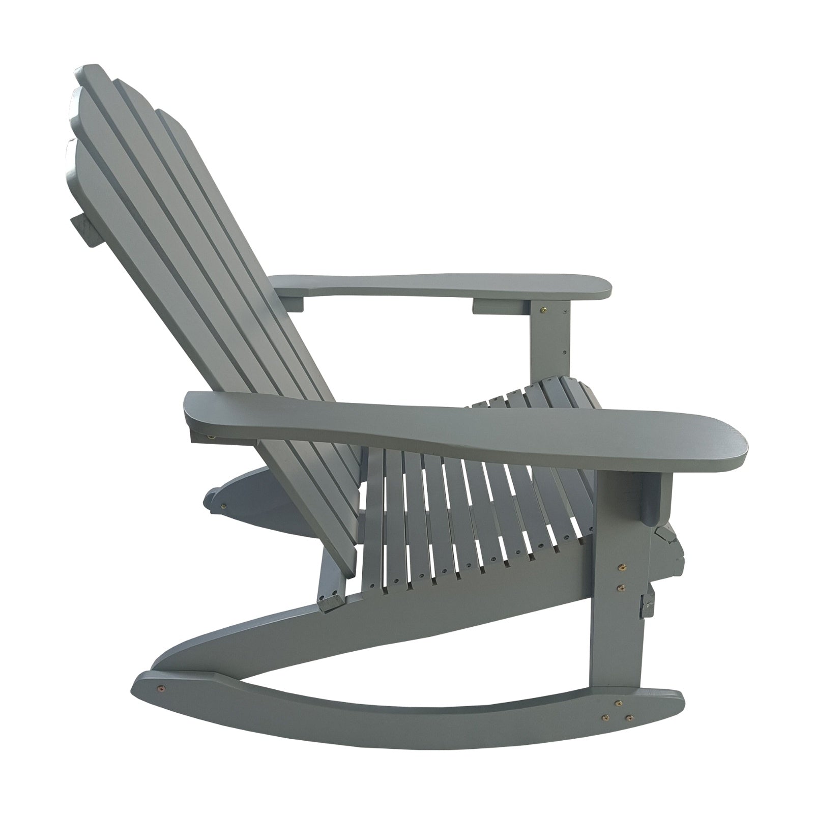 Reclining Wooden Outdoor Rocking Adirondack Chair,walnut