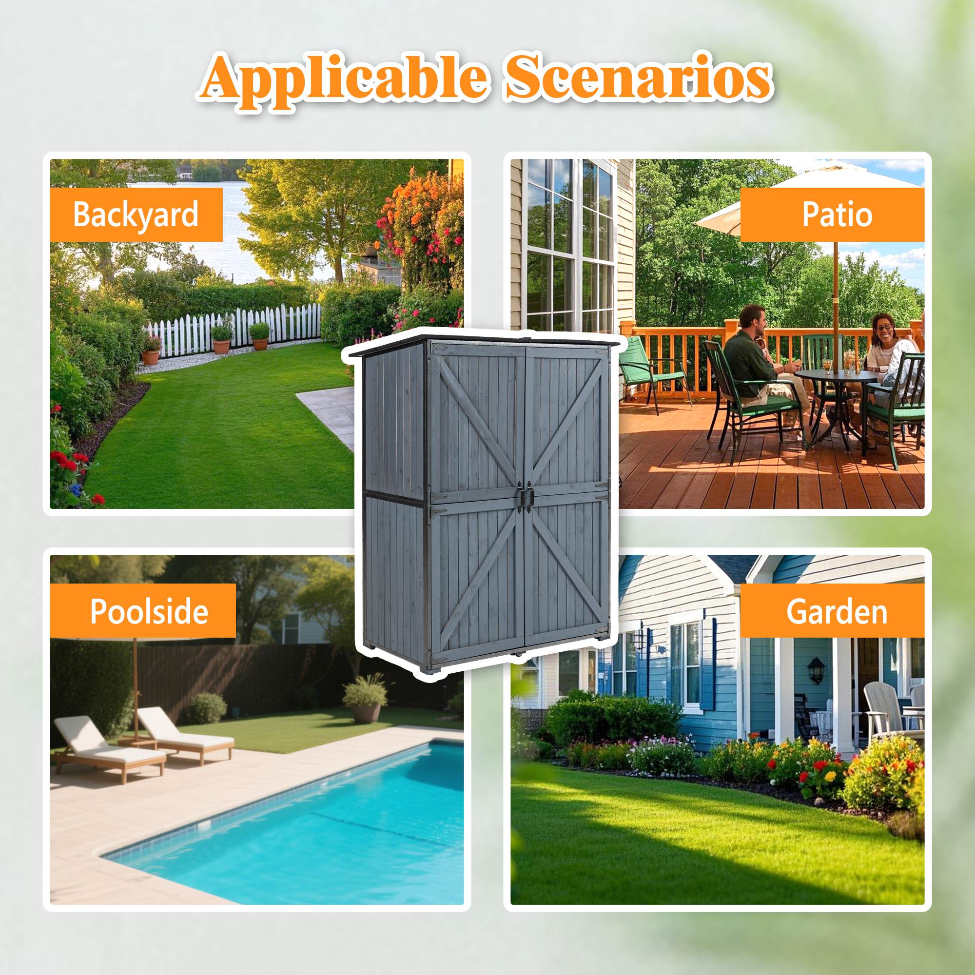 The Storage Shed Is Made Of A Sturdy Metal Frame And Durable Fir Wood, Which Is Sturdy And Durable. The Entire Frame Is Weather-resistant, Making It An Ideal Choice For Your Outdoor Living Space. The