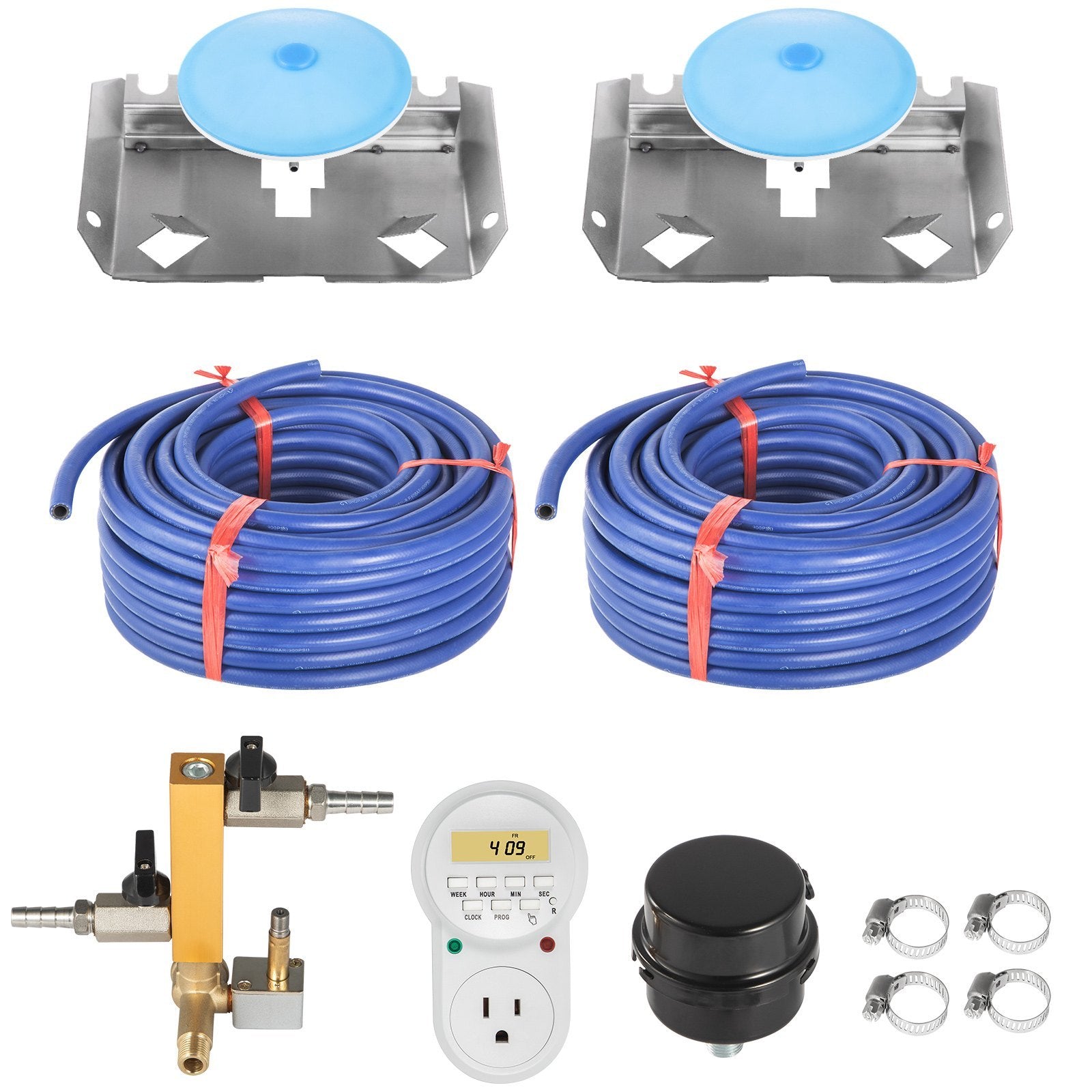 VEVOR Pond Aerator, 550W Power, 5.2CFM For Up To 3 Acre 50Lake, Pond Aeration Kit Includes  Compressor  Weighted Tubings & 2 Diffusers