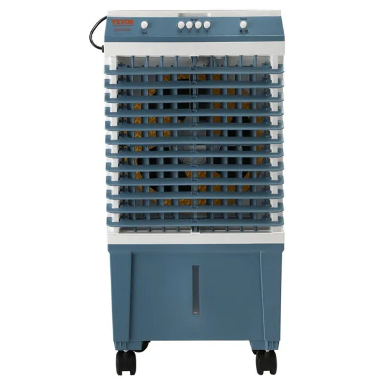 VEVOR Evaporative Air Cooler, Oscillating Swamp Cooler With Adjustable 3 Speeds, Portable Air Cooler For Indoor Outdoor Use
